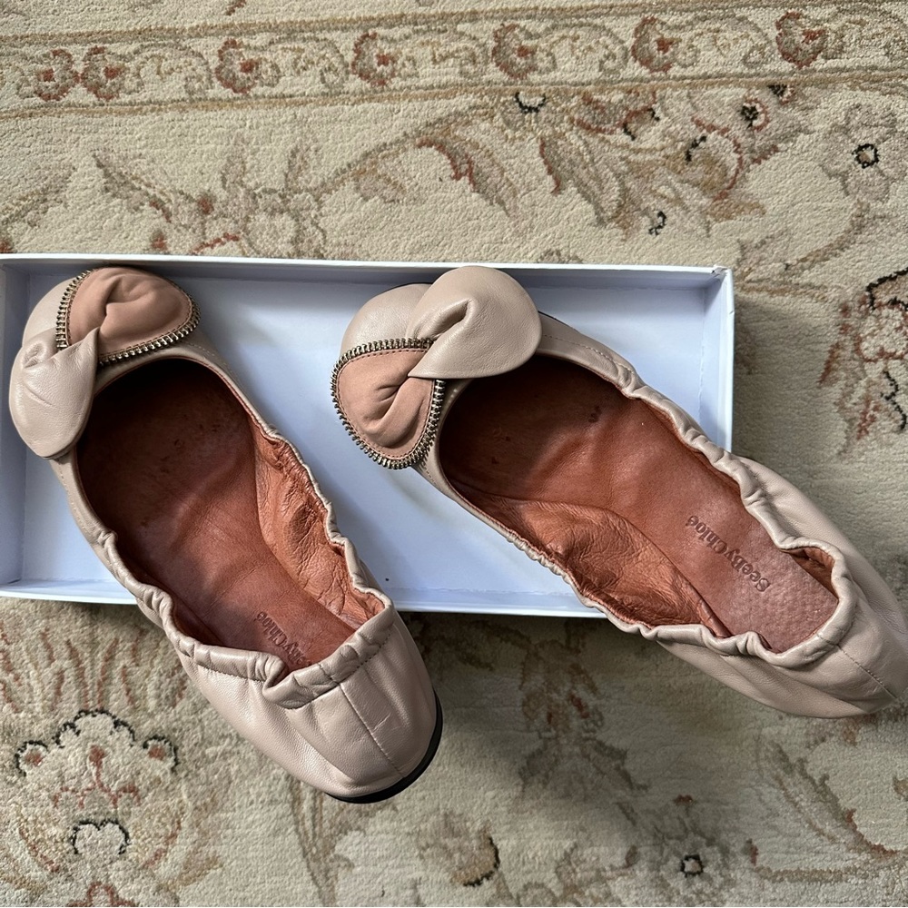 See by Chloe Zipper Bow Flats